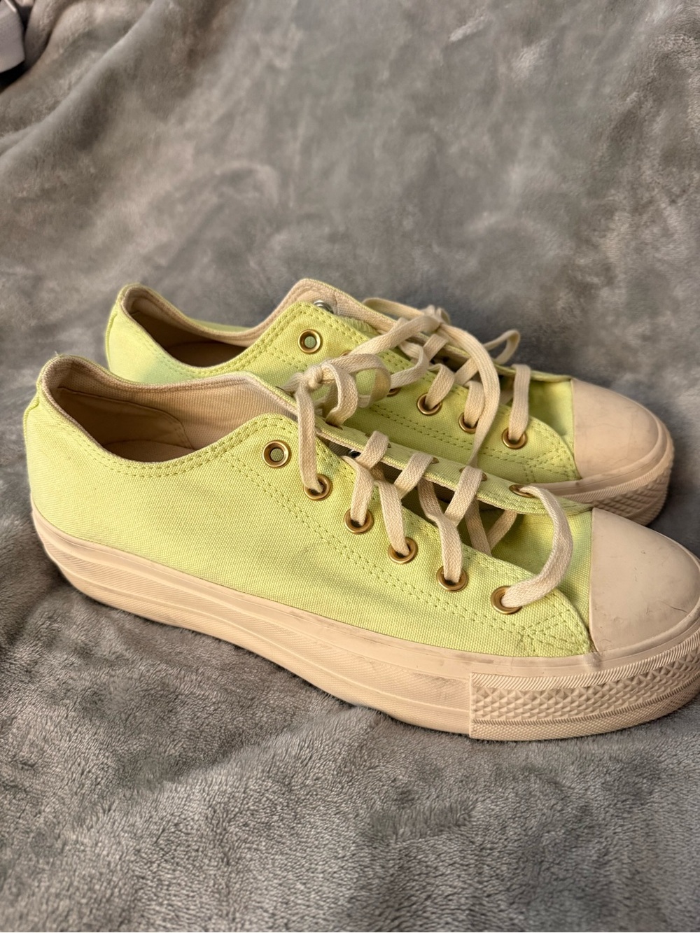 Converse Low-Top Canvas Sneakers in Lime Yellow - Picture 2 of 8